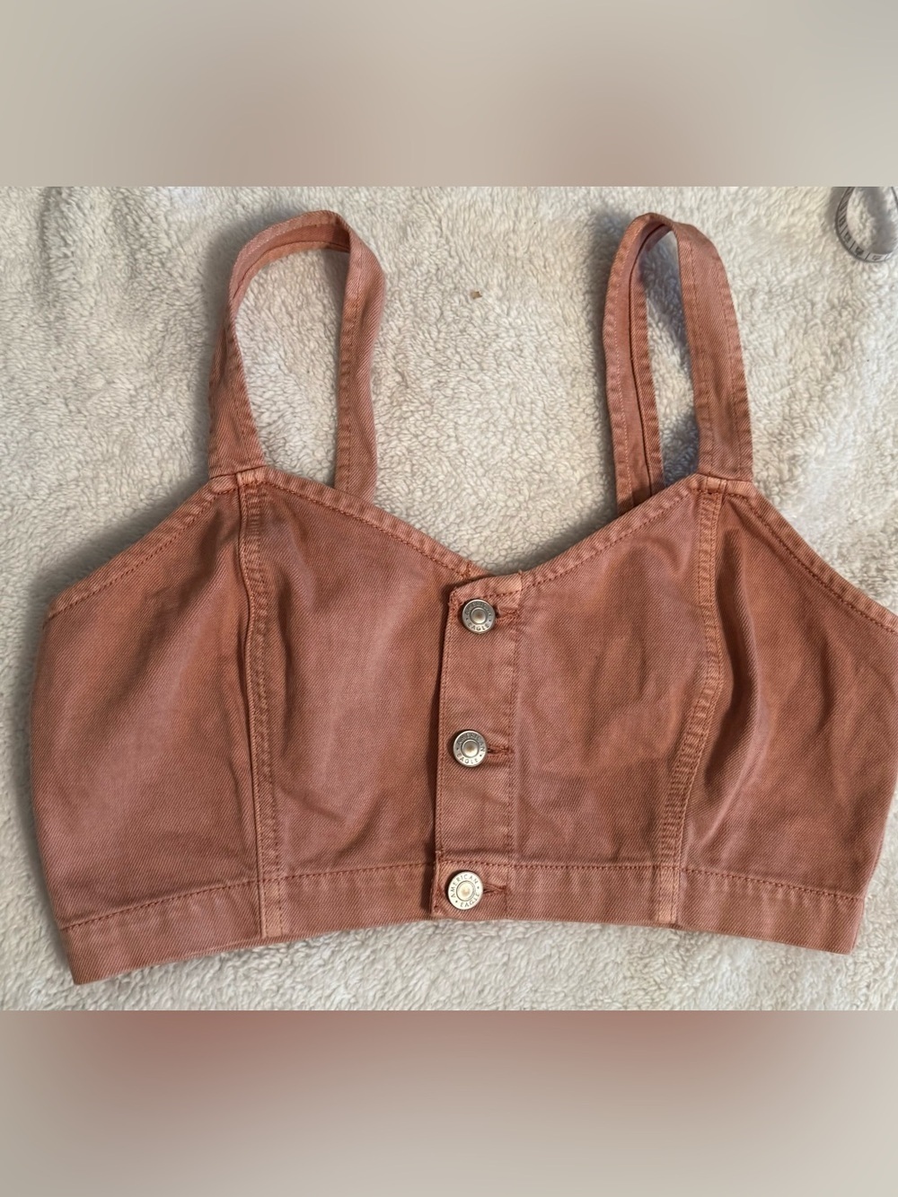 American Eagle  Mauve Crop Top with Straps